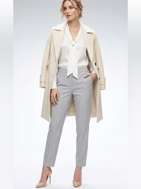 Dynamite Heathered Grey Highrise Ankle Length Pull On Dress Pants Size Small